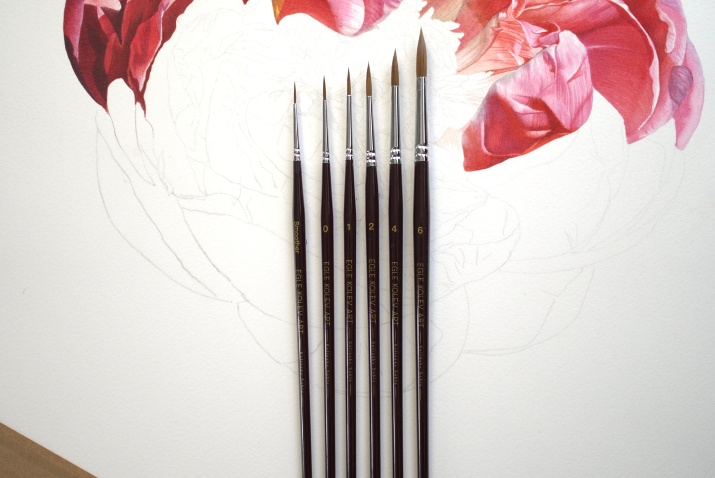 Fine Watercolour Pure Kolinsky Sable Brushe Set
