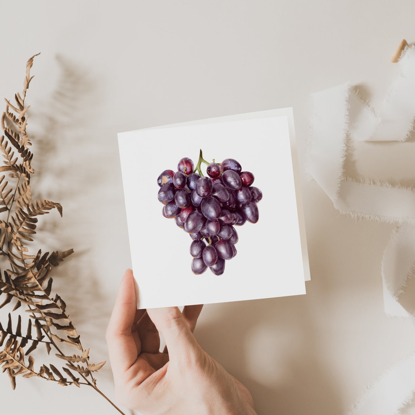 Black Grapes Greeting Card