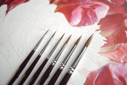 Fine Watercolour Pure Kolinsky Sable Brushe Set