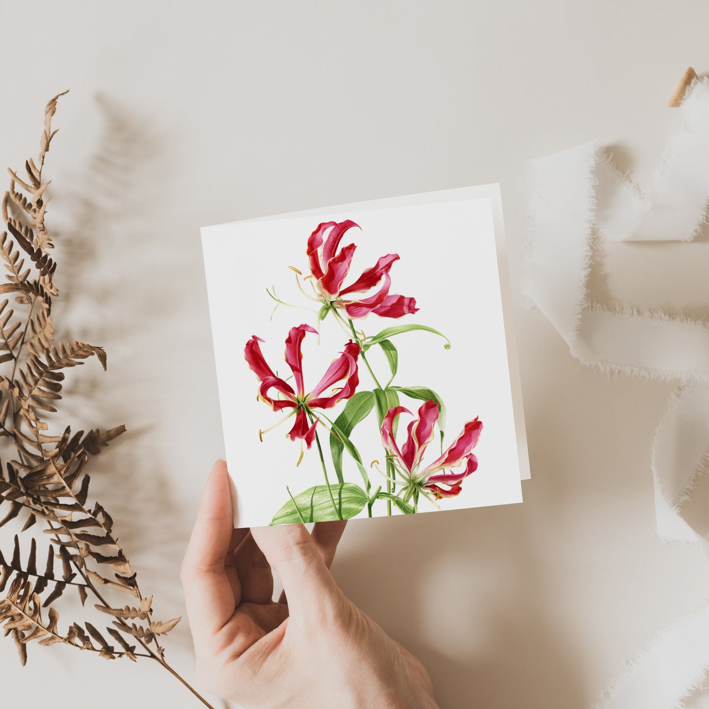 Flame Lily Greeting Card