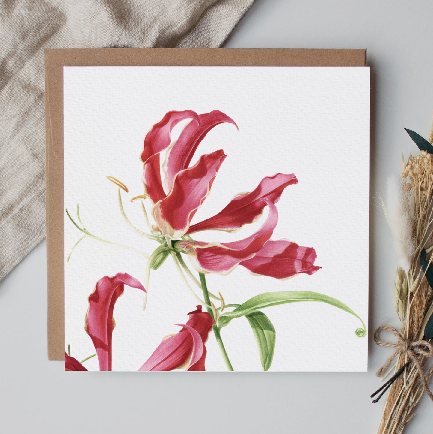 Flame Lily Greeting Card