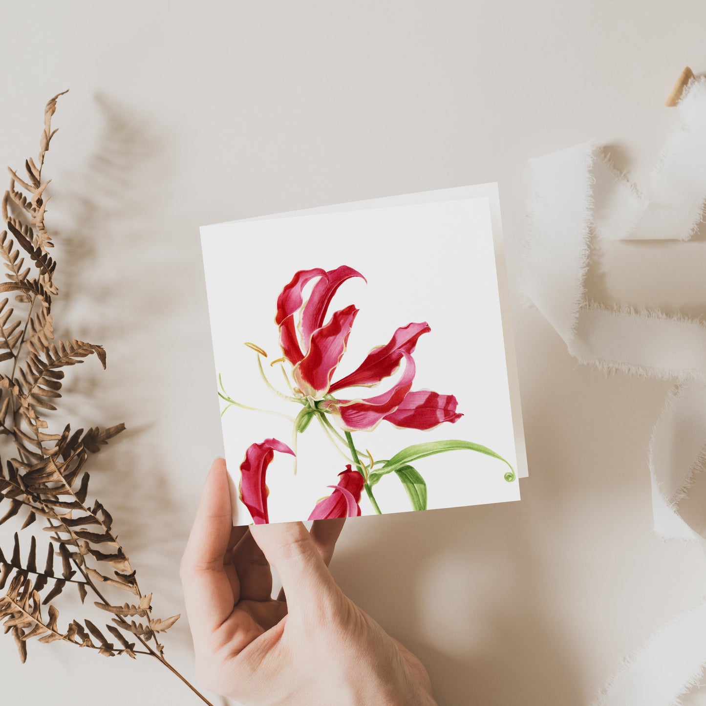 Flame Lily Greeting Card