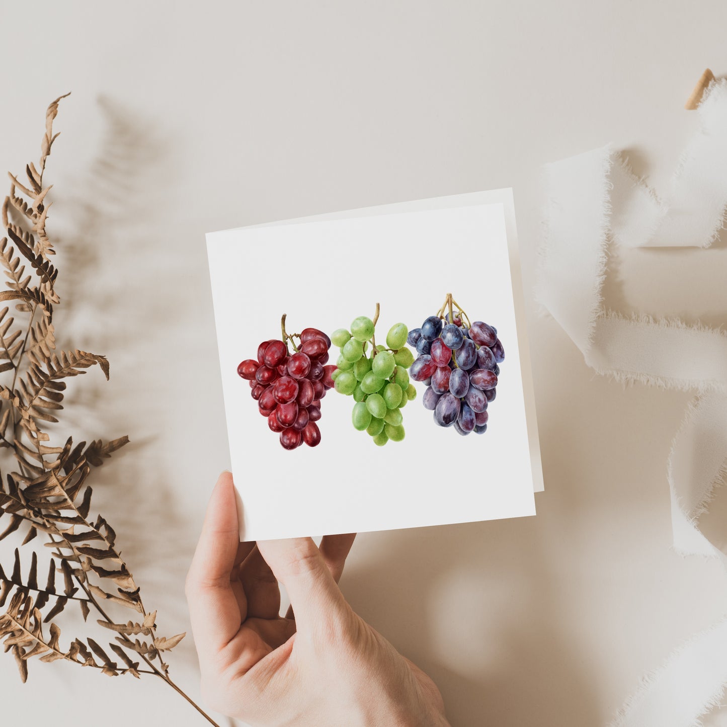 Trio of Grapes Greeting Card