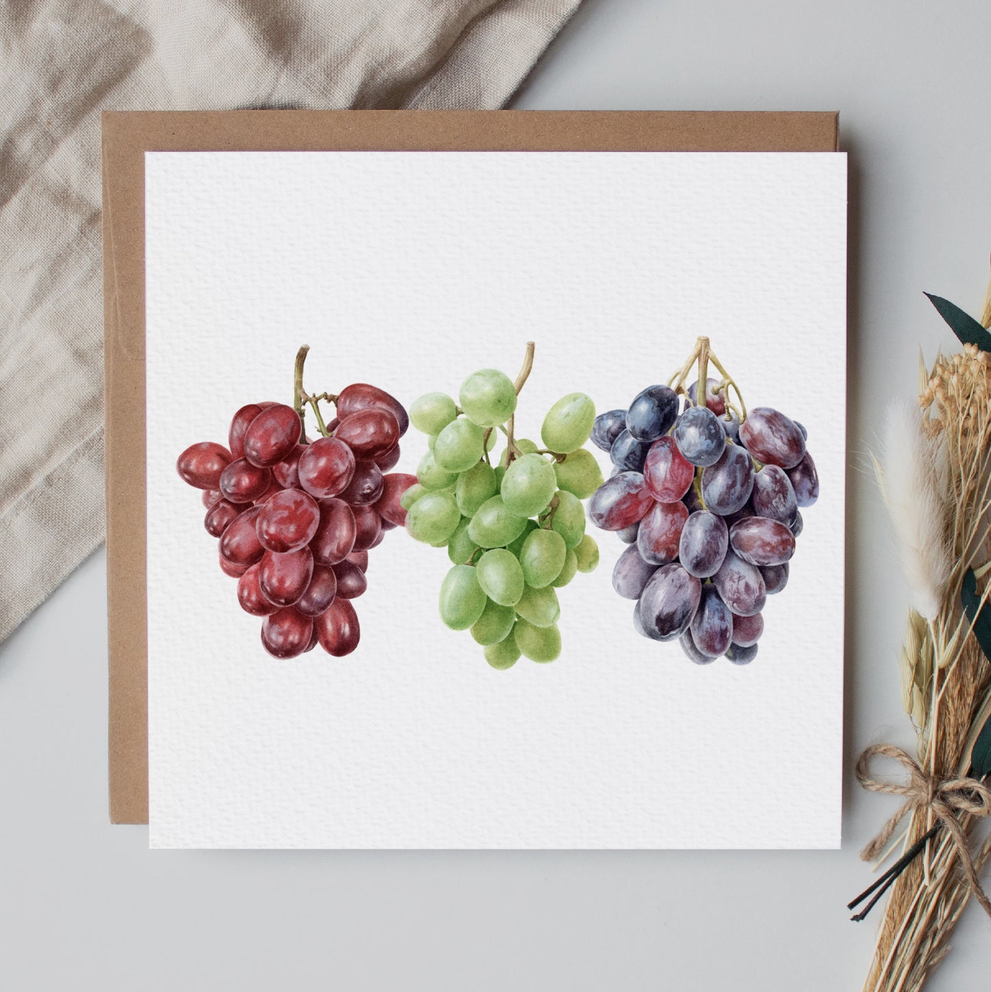 Trio of Grapes Greeting Card